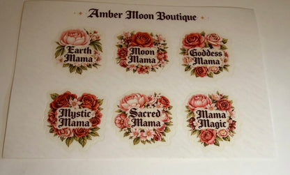 Amber Moon Boutique Floral Mama Magic Sticker Collection