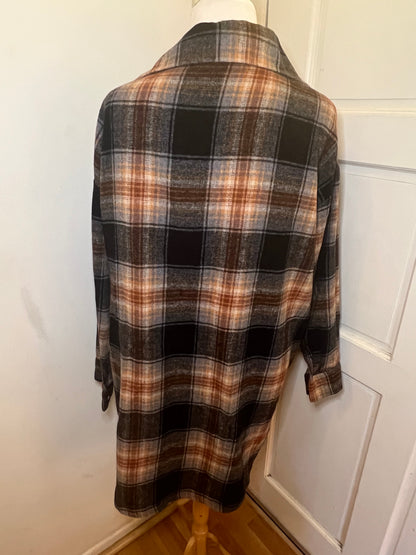 Amber Moon Revival: Brown and Black Plaid Shacket