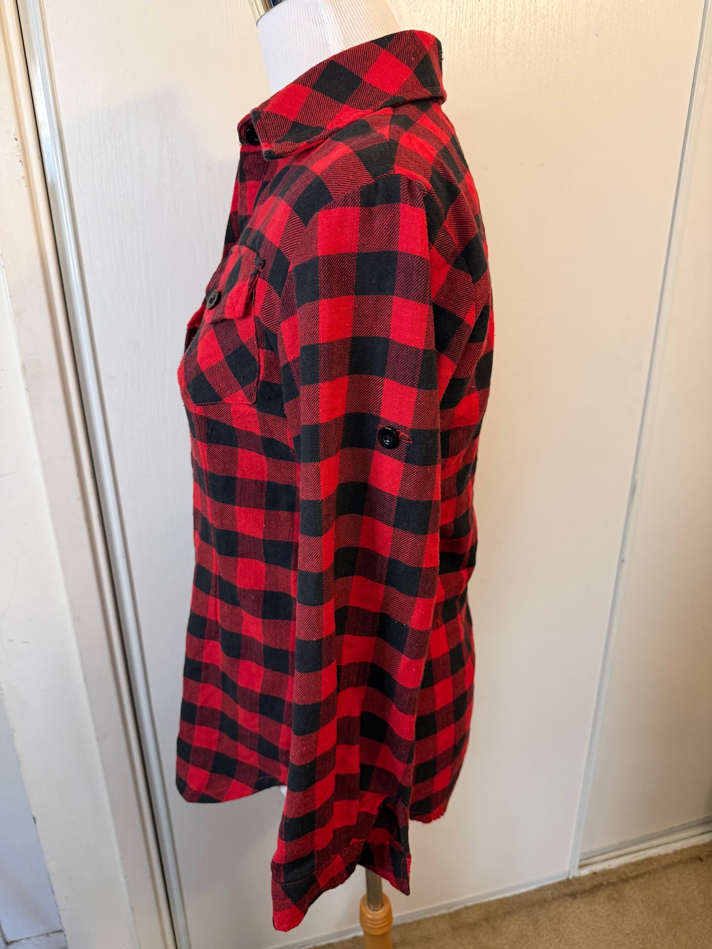Amber Moon Revival: Buffalo Plaid Shirt - 100% Cotton
