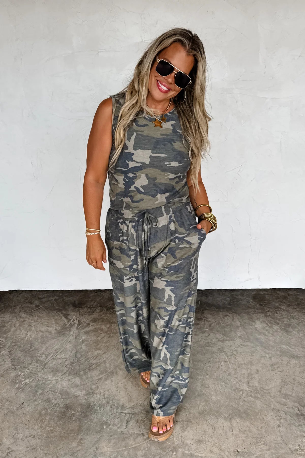PREORDER: Camo Wide Leg Pants