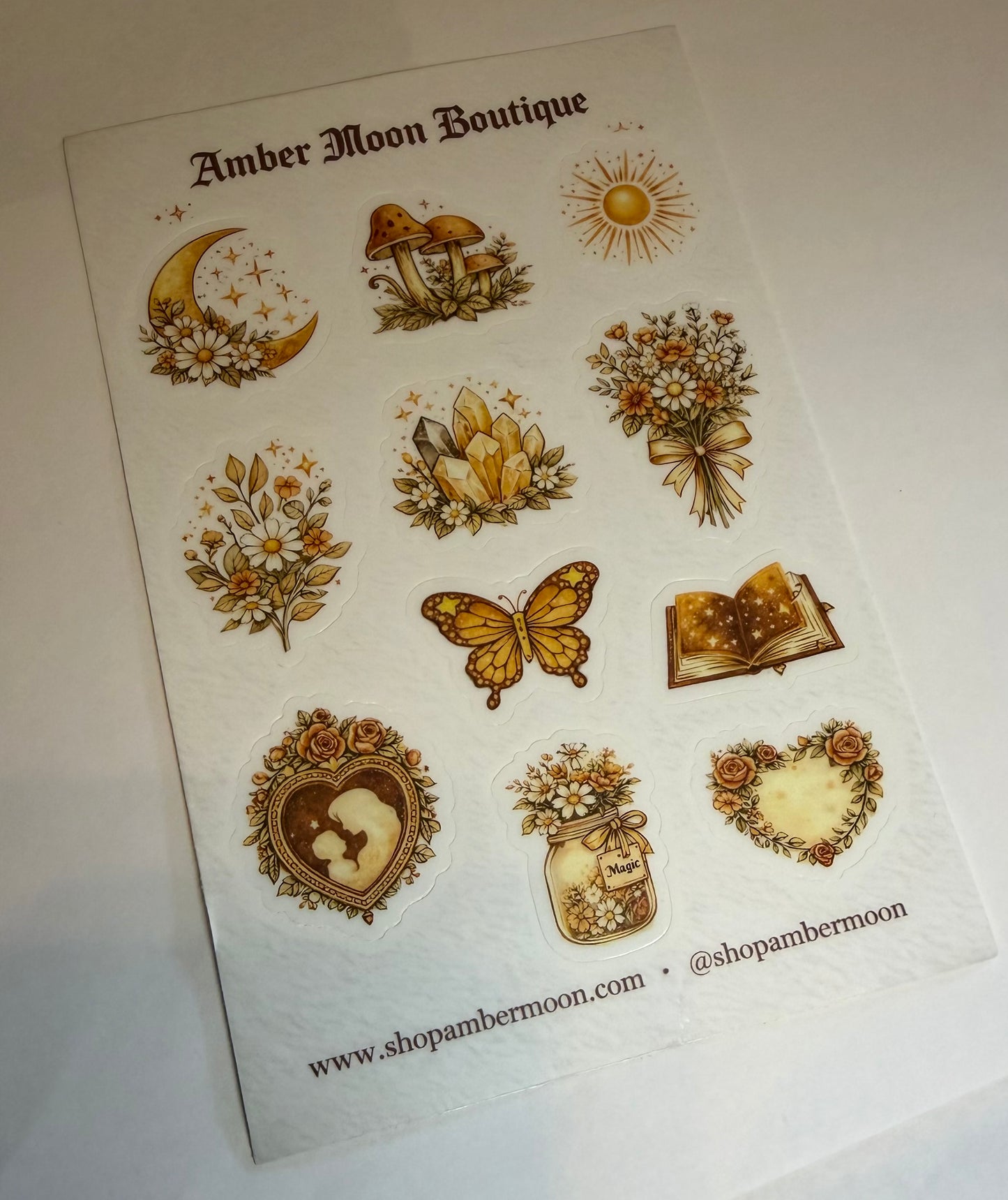 Amber Moon Boutique Vintage Nature + Soft Magic Sticker Collection