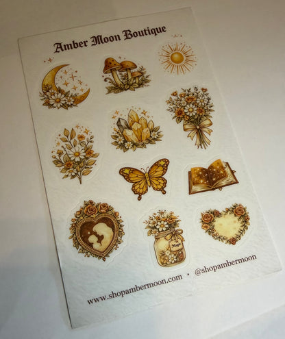 Amber Moon Boutique Vintage Nature + Soft Magic Sticker Collection