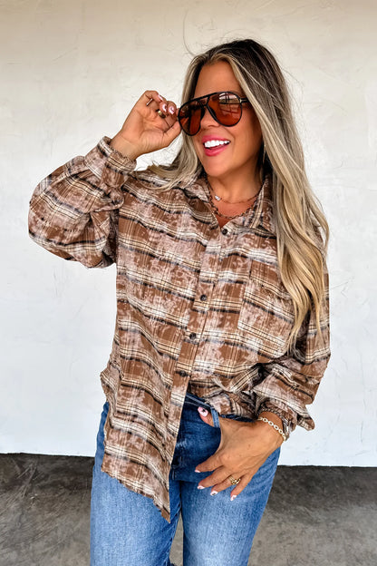 PREORDER: Juniper Bleached Plaid Top