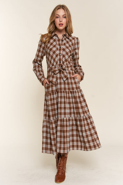 Weston Plaid Shirt Dress