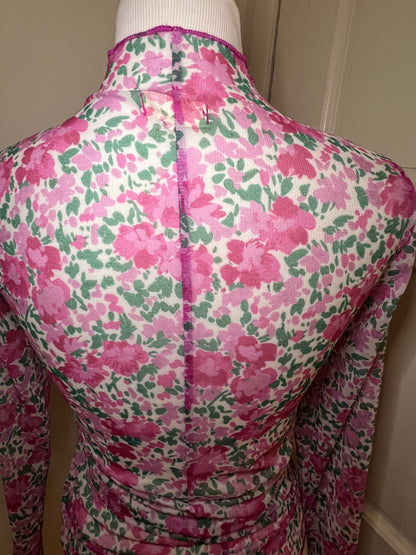 Amber Moon Revival: Mesh Floral Layering Top