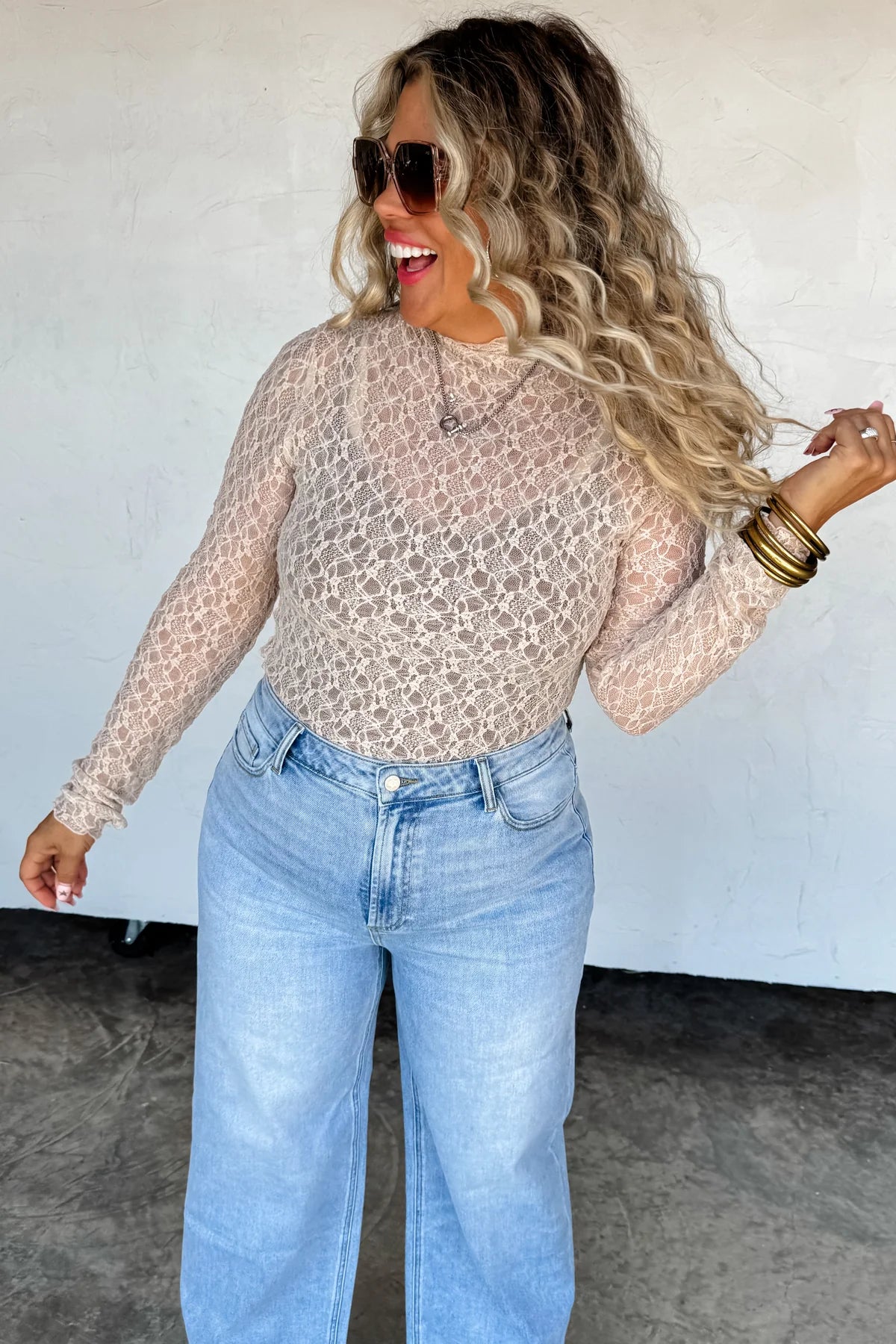 PREORDER: Jolie Lace Thumbhole Top