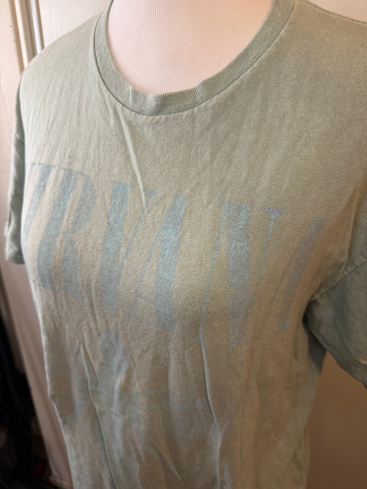 Amber Moon Revival: 100% Cotton Green Nirvana Tee