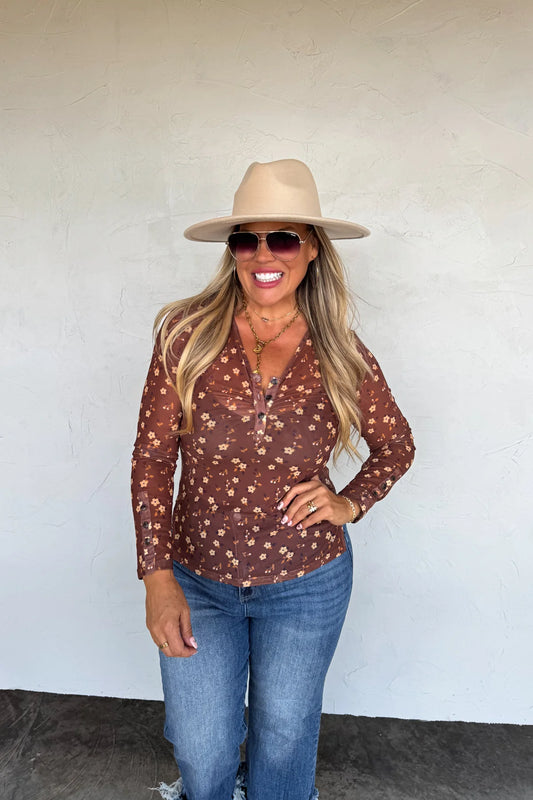 PREORDER: Annie V-Neck Mesh Top
