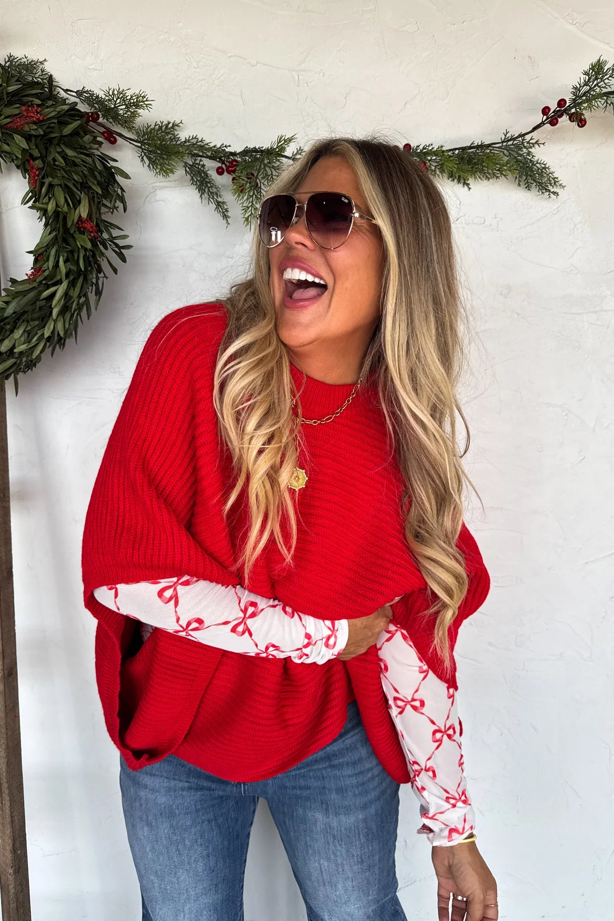 PREORDER: Christmas Meg Pullover Poncho