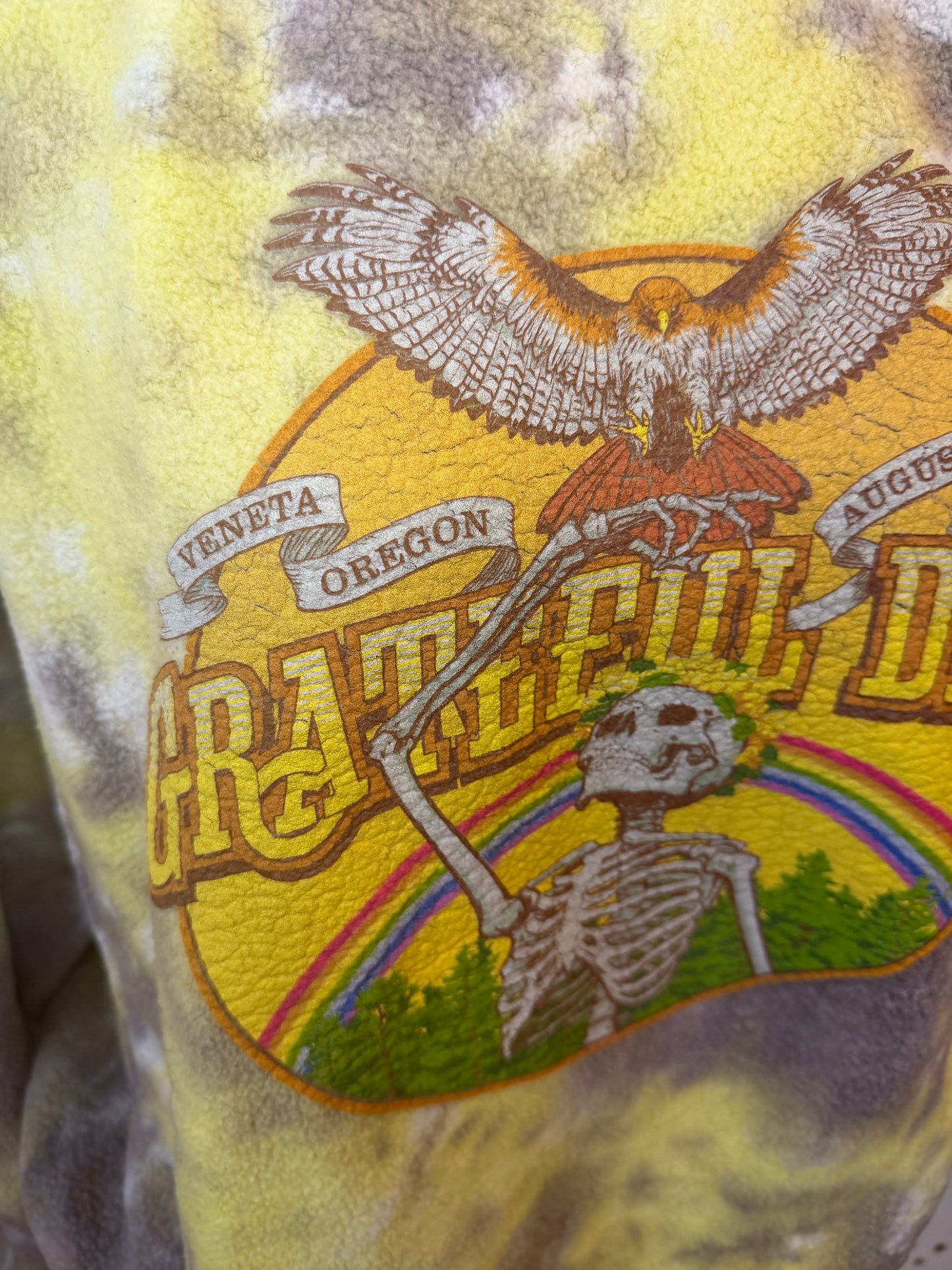 Amber Moon Revival: Organic Cotton Grateful Dead Tie Dye Sweatshirt