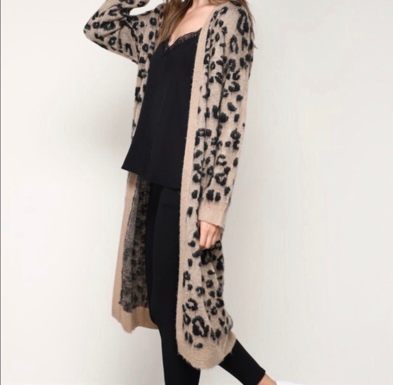 Amber Moon Revival: Long Leopard Cardigan Duster
