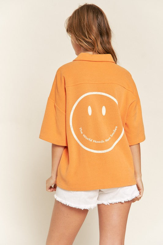 Plus Smiley Face Top