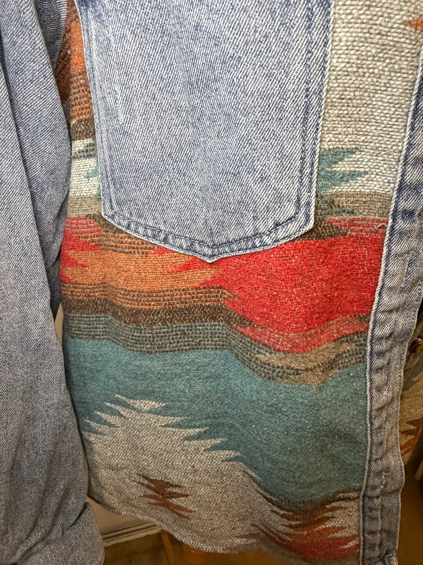 Amber Moon Revival: Southwestern Denim Shirt