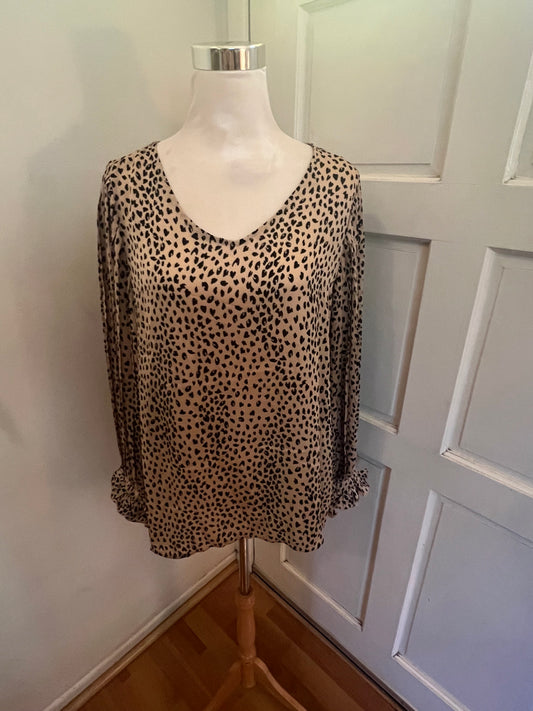 Amber Moon Revival: Animal Print Blouse