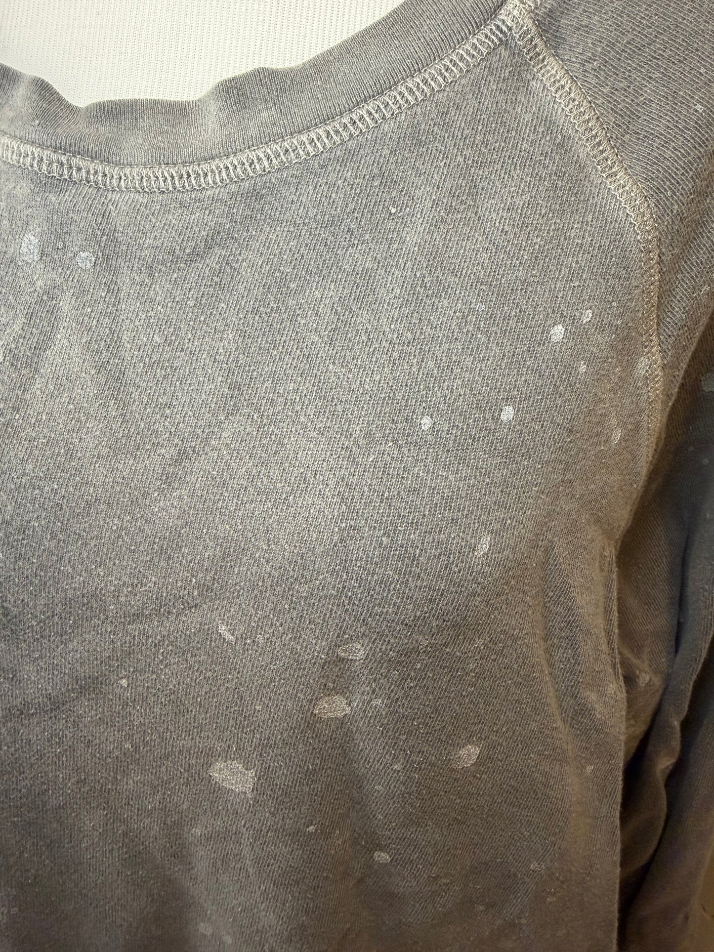 Amber Moon Revival: 100% Organic Cotton Paint Splattered Sweatshirt