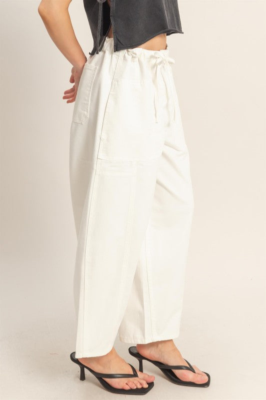 White Wide Leg Pants