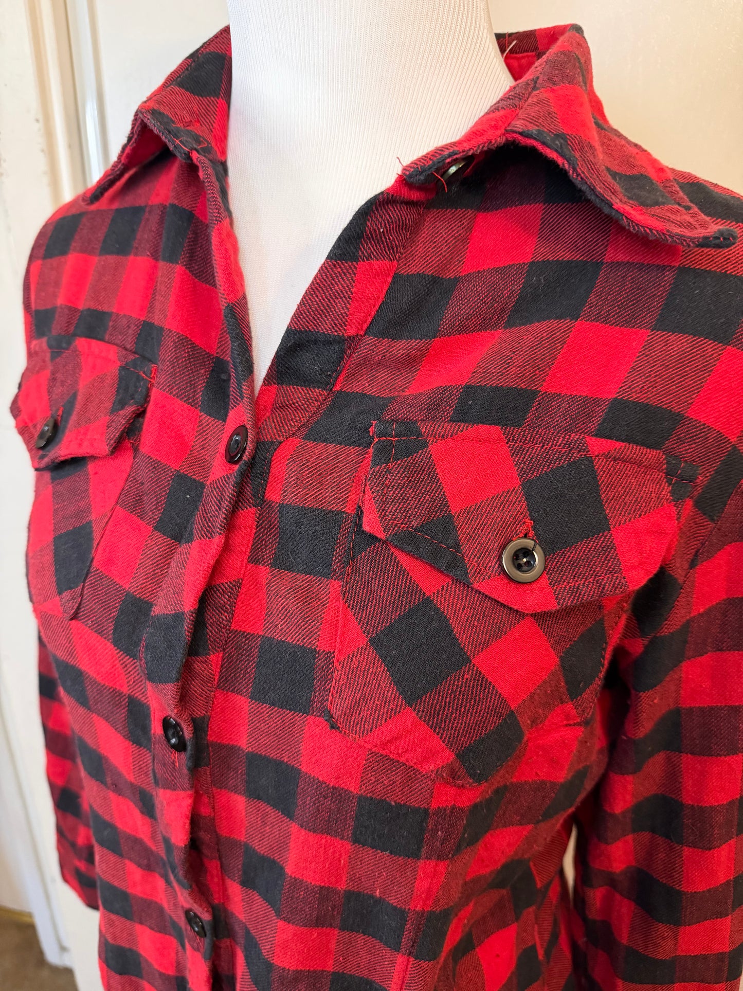 Amber Moon Revival: Buffalo Plaid Shirt - 100% Cotton