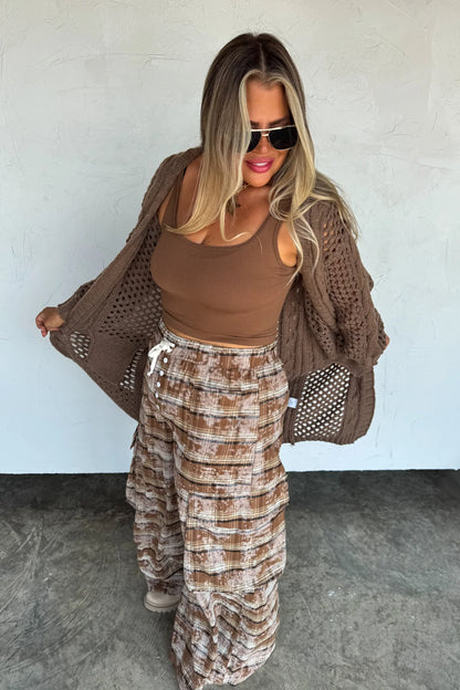 PREORDER: Plaid Behavior Wide Leg Pants
