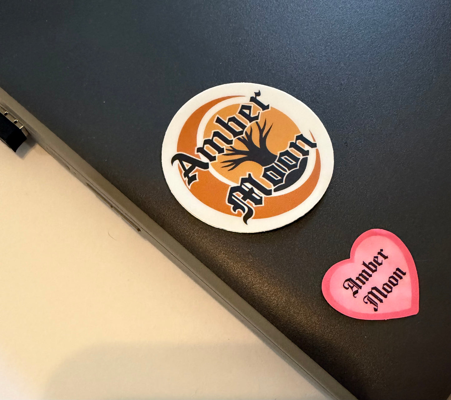 Amber Moon 2nd Logo Stickers