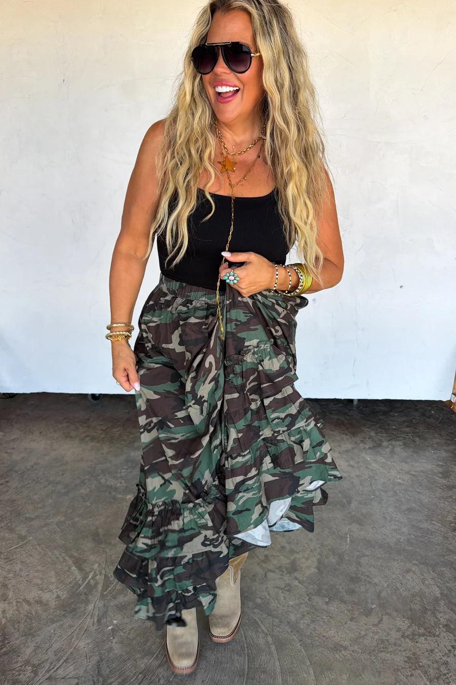 PREORDER: Hidden Gem Camo Maxi Skirt