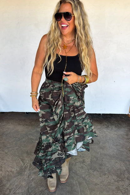 PREORDER: Hidden Gem Camo Maxi Skirt
