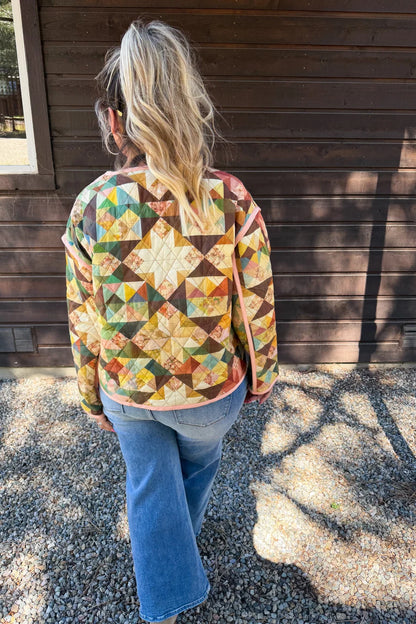 PREORDER: Patchwork 100% Cotton Quilted Jacket