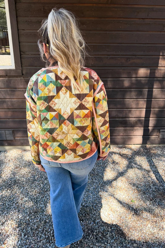 PREORDER: Patchwork 100% Cotton Quilted Jacket
