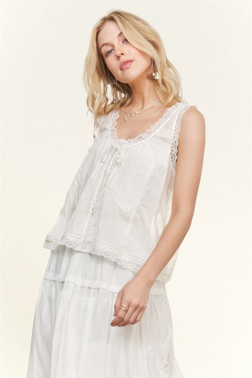 Josette Cotton Top in White