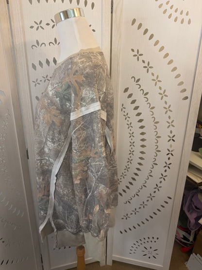 Amber Moon Revival: Green Camo Classic Crew Pullover