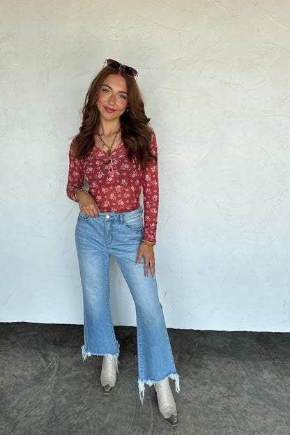 PREORDER: Annie V-Neck Mesh Top