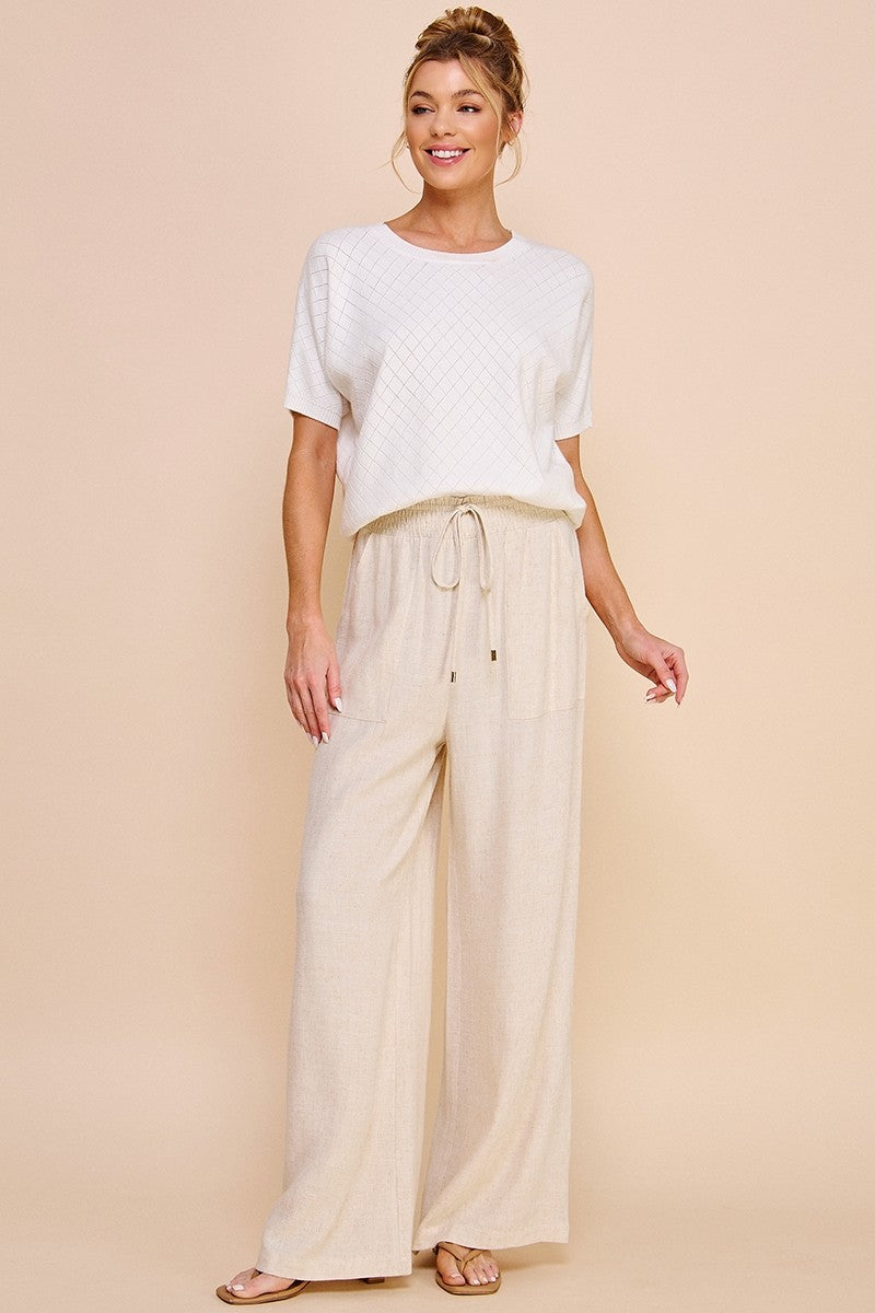 Beach Front Linen Pants in Natural