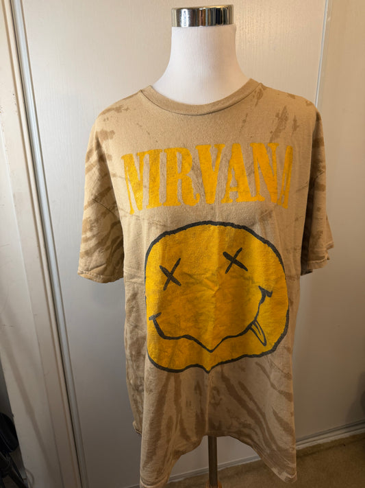 Amber Moon Revival: 100% Cotton Nirvana Tie-Dyed Tee