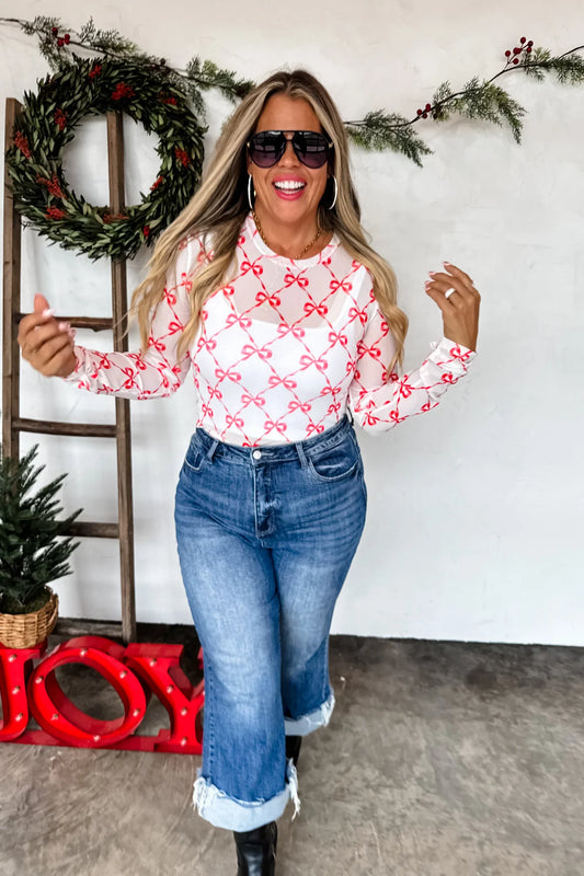 PREORDER: Christmas Dress It Up Mesh Tops