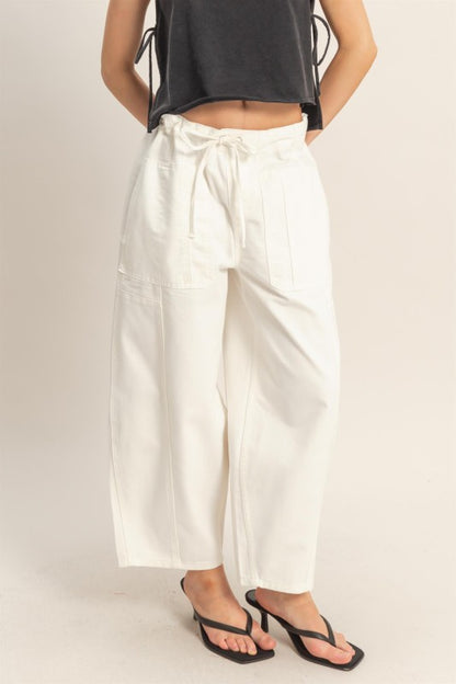 White Wide Leg Pants