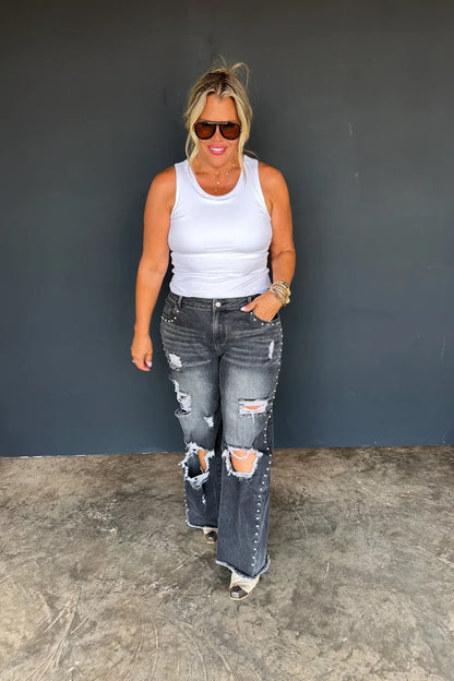 PREORDER: Off the Grid Studded Jeans
