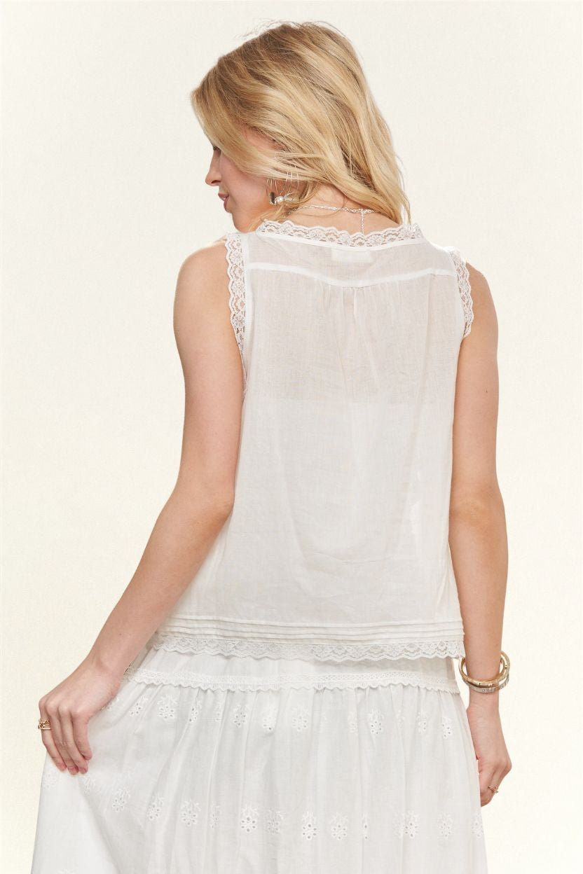 Josette Cotton Top in White