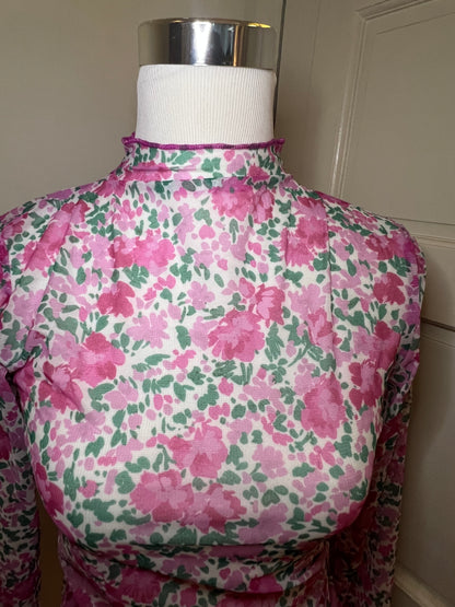 Amber Moon Revival: Mesh Floral Layering Top