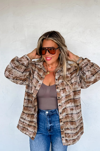 PREORDER: Juniper Bleached Plaid Top