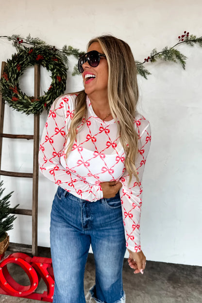 PREORDER: Christmas Dress It Up Mesh Tops