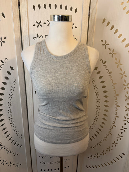 Amber Moon Revival: Built in Bra Grey Tank