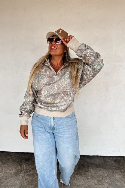 PREORDER: Camo & Checker Easy Does It Pullover