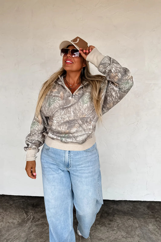 PREORDER: Camo & Checker Easy Does It Pullover