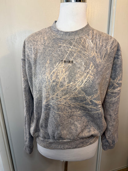 Amber Moon Revival: Tribe Kelley Brush Camo Crewneck Sweatshirt