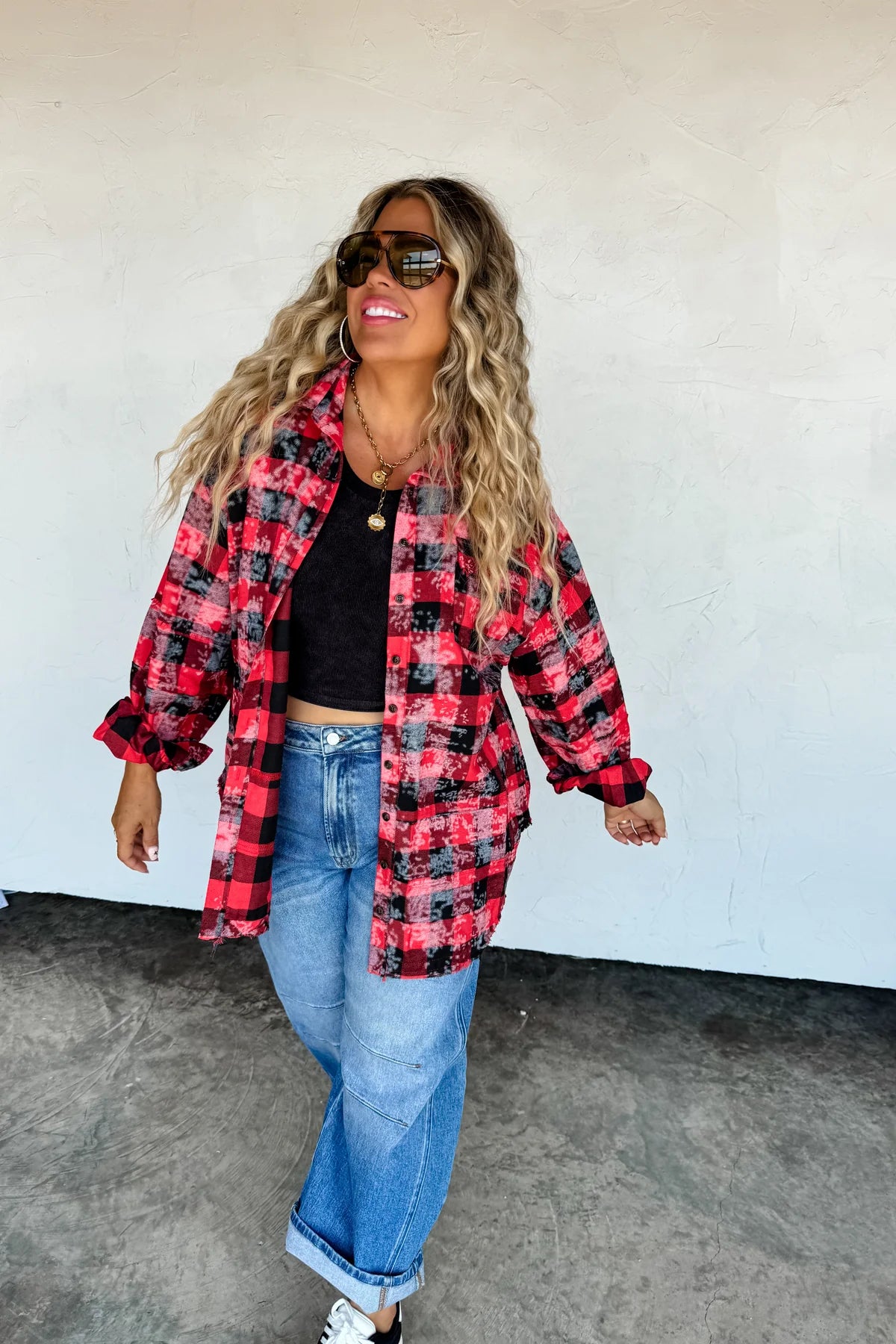 PREORDER: Juniper Bleached Plaid Top