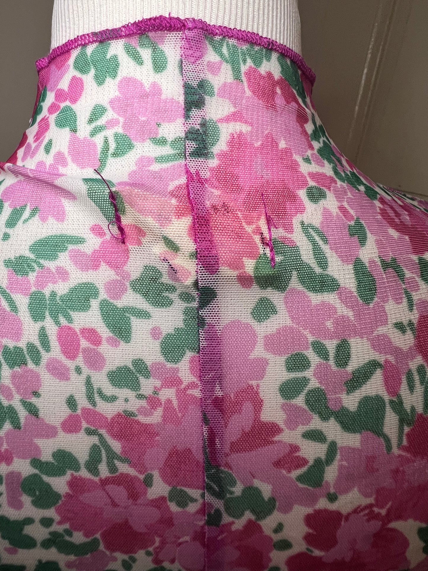 Amber Moon Revival: Mesh Floral Layering Top