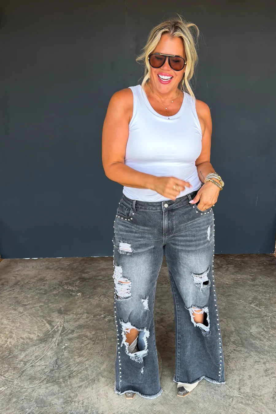 PREORDER: Off the Grid Studded Jeans
