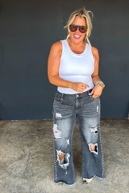PREORDER: Off the Grid Studded Jeans