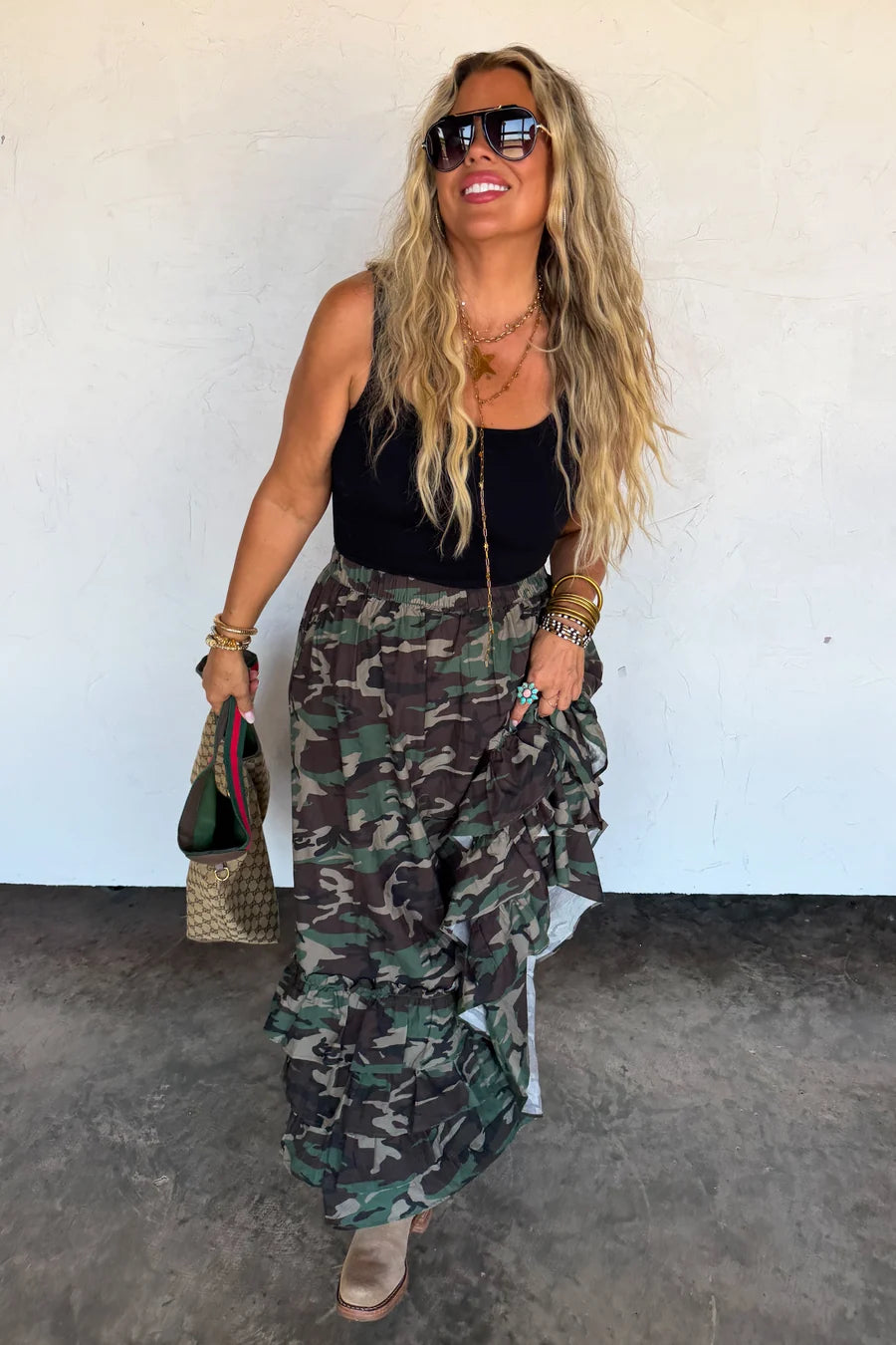PREORDER: Hidden Gem Camo Maxi Skirt