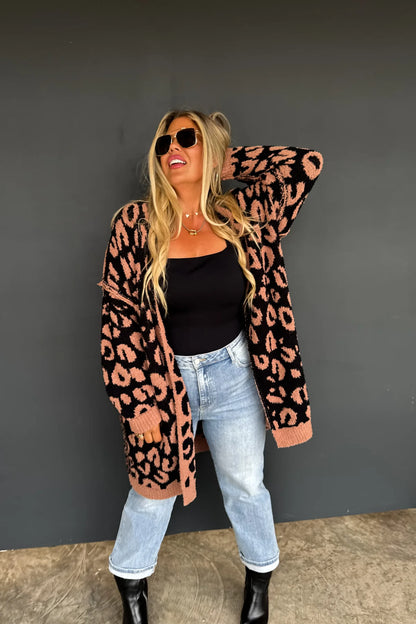 PREORDER: Leopard Cloud Reversible Cardigan