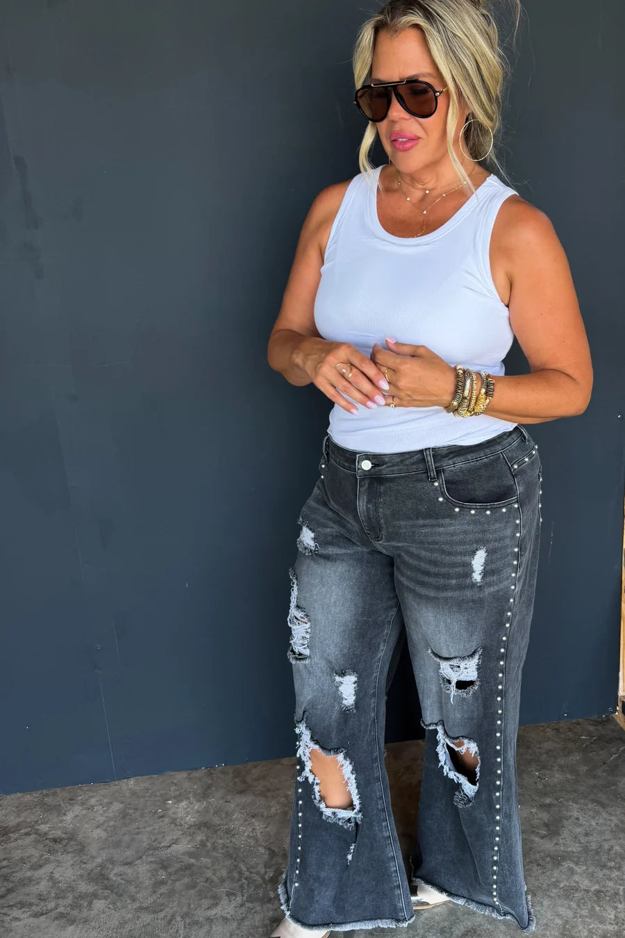 PREORDER: Off the Grid Studded Jeans
